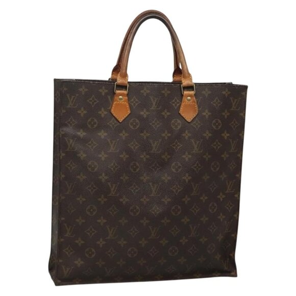 LOUIS VUITTON Monogram Sac Plat Hand Bag M51140 LV Auth 134426 - Picture 1 of 16